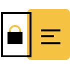 Data protection icon — encryption at rest and in transit for Confirm